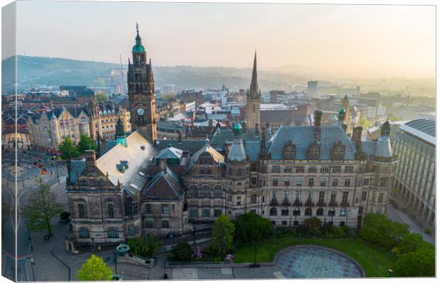 Sheffield Town Hall Canvas Print by Apollo Aerial Photography