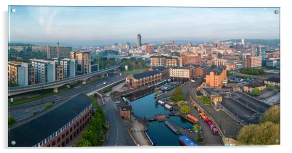 Victoria Quays Sheffield View Acrylic by Apollo Aerial Photography