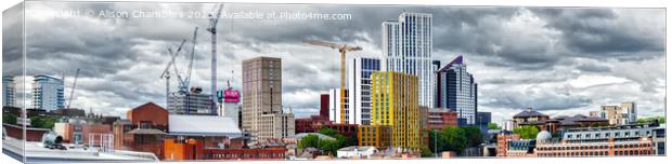 Leeds Arena Quarter Skyline  Canvas Print by Alison Chambers