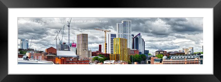 Leeds Arena Quarter Skyline  Framed Mounted Print by Alison Chambers