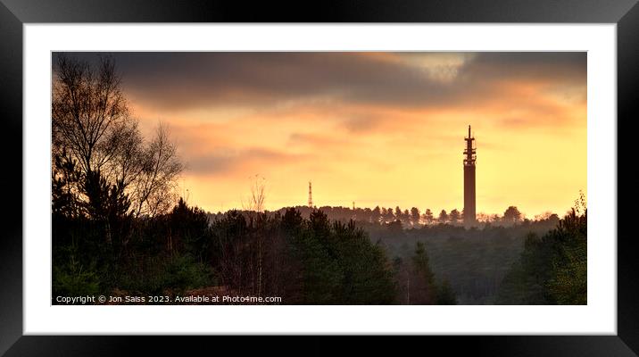 Cannock Chase Tower Framed Mounted Print by Jon Saiss