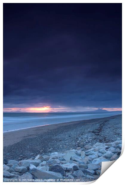 Welsh Seascape Print by Jon Saiss