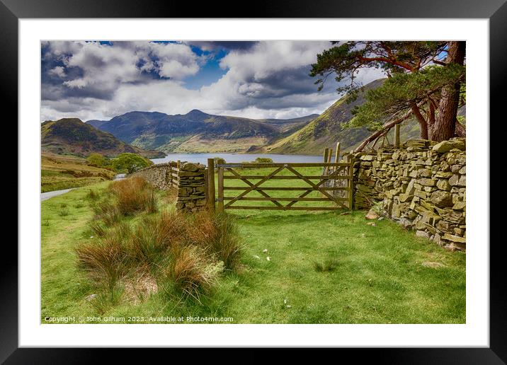 The Gate to Crummock Water - The Lake District Cum Framed Mounted Print by John Gilham