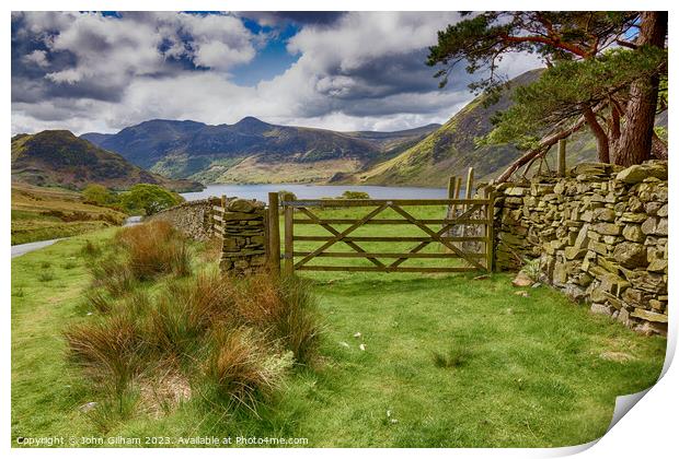 The Gate to Crummock Water - The Lake District Cum Print by John Gilham