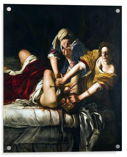 Judith Beheading Holofernes. By Artemisia Gentiles Acrylic by Luigi Petro