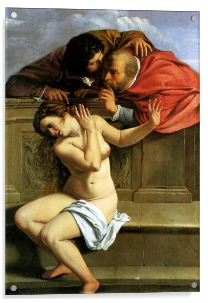 Susanna and the Elders, by Artemisia Gentileschi Acrylic by Luigi Petro