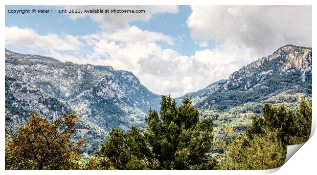 The Dramatic Mountains Of Mallorca Print by Peter F Hunt