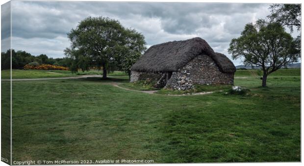 Leanach Cottage Culloden moor Canvas Print by Tom McPherson