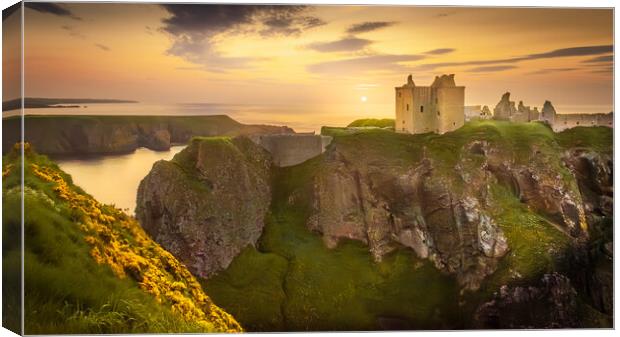 Iconic Dunnottar Castle Sunrise Canvas Print by DAVID FRANCIS