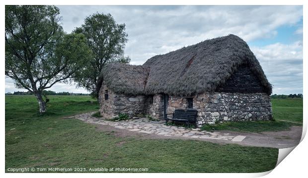 Leanach Cottage, Culloden Moor Print by Tom McPherson