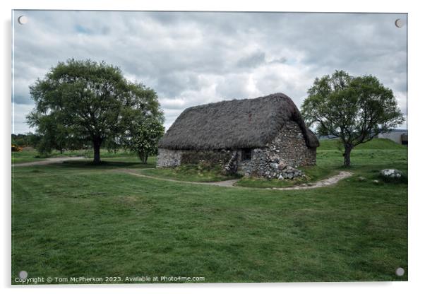 Leanach Cottage: A Historic Gem Acrylic by Tom McPherson
