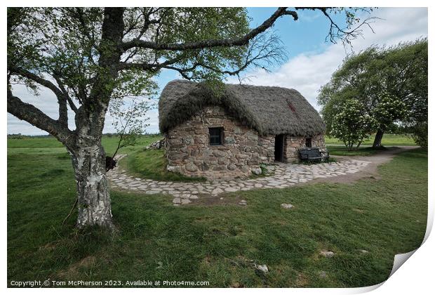 Leanach Cottage: A Historic Haven Print by Tom McPherson