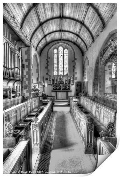 Church of St Dubricius Porlock Somerset Print by David Pyatt