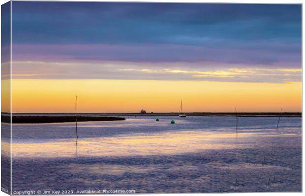 Blakeney Point Norfolk Still Quiet Sunset   Canvas Print by Jim Key