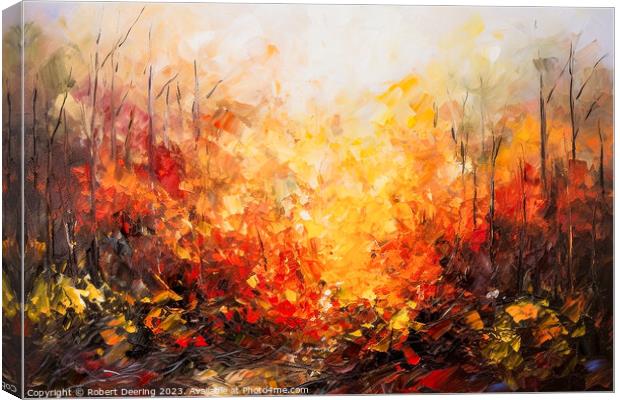 forest on fire Canvas Print by Robert Deering