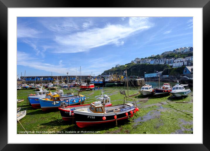 Sunshine over  Mevagissey Harbour Framed Mounted Print by Paul Chambers