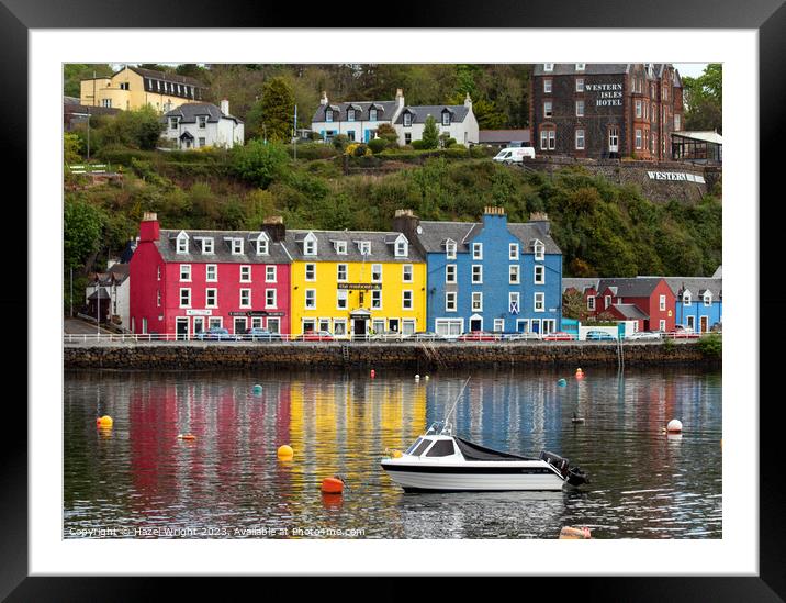 Vibrant Tobermory Harbour Framed Mounted Print by Hazel Wright