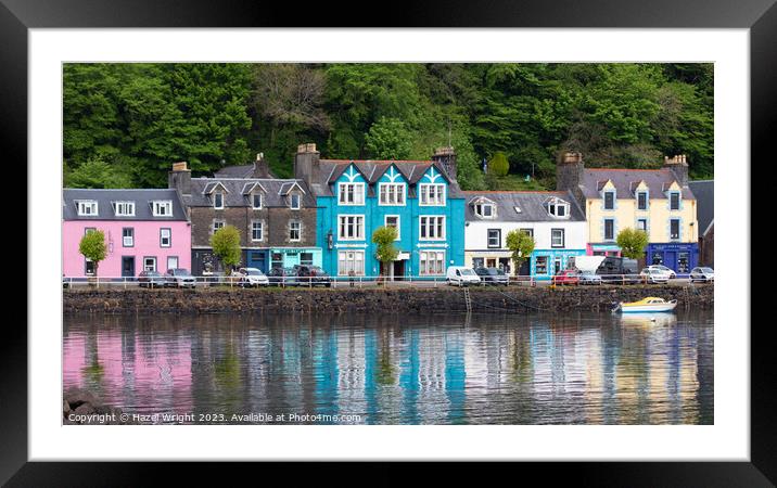 Vibrant Tobermory Harbour Framed Mounted Print by Hazel Wright