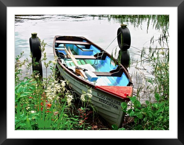 Boat with flowers Framed Mounted Print by Stephanie Moore
