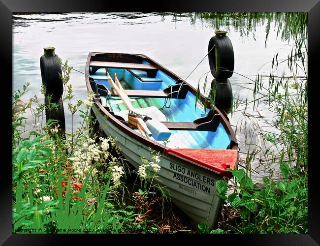 Boat with flowers Framed Print by Stephanie Moore