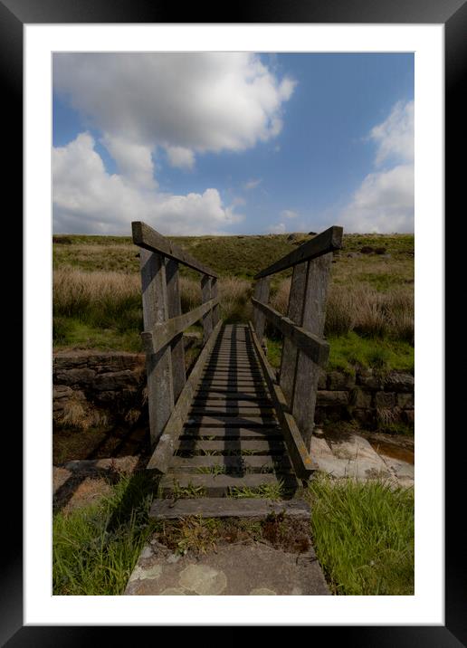 Footbridge at Brunclough Reservoir, Diggle Oldham Framed Mounted Print by Glen Allen