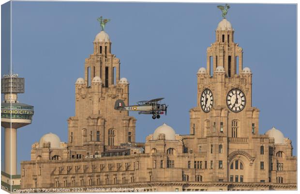 Swordfish past the Liver Building Canvas Print by Paul Madden