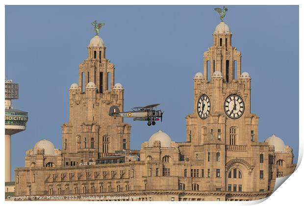 Swordfish past the Liver Building Print by Paul Madden