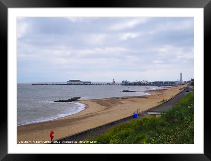 Clacton on sea. The Pier Framed Mounted Print by Beryl Curran