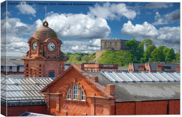 Nottingham Castle View Canvas Print by Alison Chambers