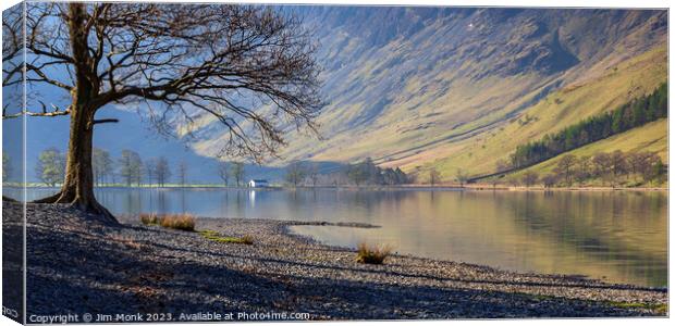 Buttermere Reflections, Lake District Canvas Print by Jim Monk