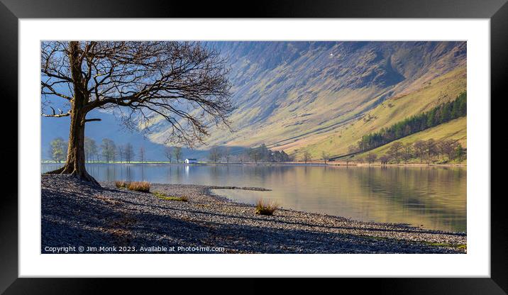 Buttermere Reflections, Lake District Framed Mounted Print by Jim Monk