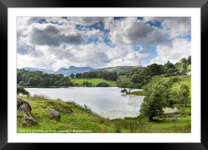 Loughrigg Tarn, Lake District Framed Mounted Print by Jim Monk