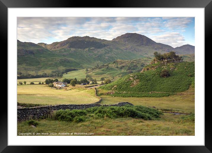 Fell Foot Farm, Lake District Framed Mounted Print by Jim Monk