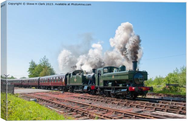 A Steaming Double Header - 5541 and 1369 Canvas Print by Steve H Clark