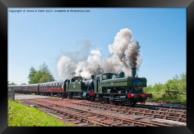 A Steaming Double Header - 5541 and 1369 Framed Print by Steve H Clark