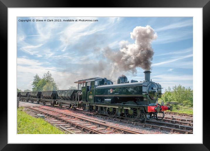 Pannier 9681 with Goods Train Framed Mounted Print by Steve H Clark