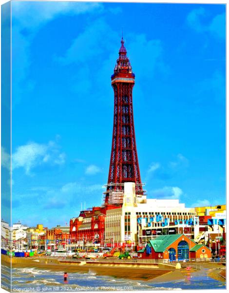 Iconic Blackpool: Dance by the Sea Canvas Print by john hill