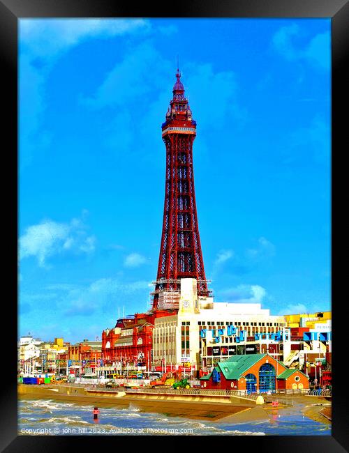 Iconic Blackpool: Dance by the Sea Framed Print by john hill