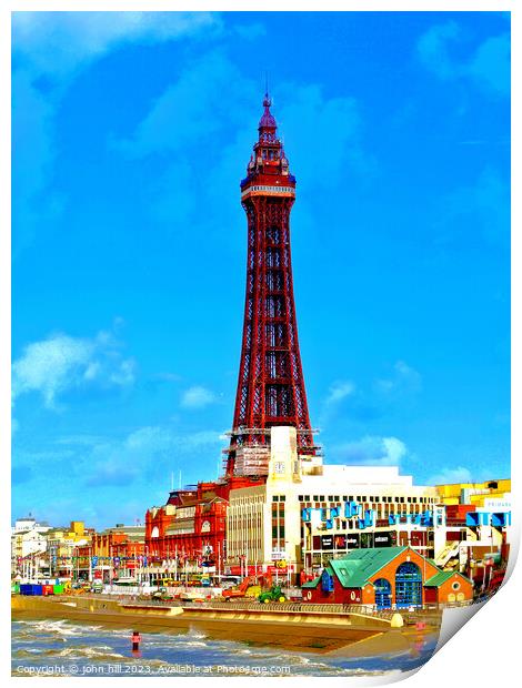 Iconic Blackpool: Dance by the Sea Print by john hill
