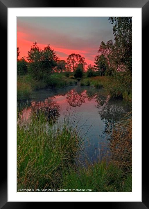 Sunset on Cannock Chase Framed Mounted Print by Jon Saiss