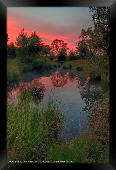 Sunset on Cannock Chase Framed Print by Jon Saiss