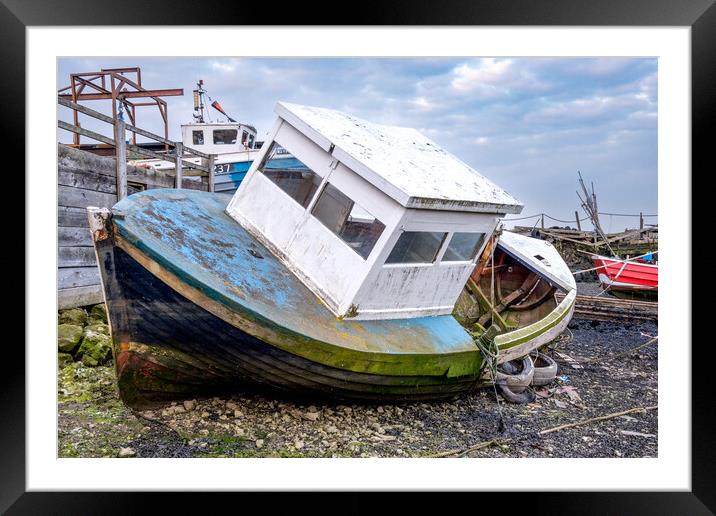Serene Fishing Village: Paddy's Hole Framed Mounted Print by Steve Smith
