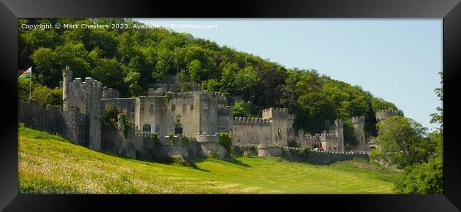 Enchanted Castle on Lush Green Field Framed Print by Mark Chesters