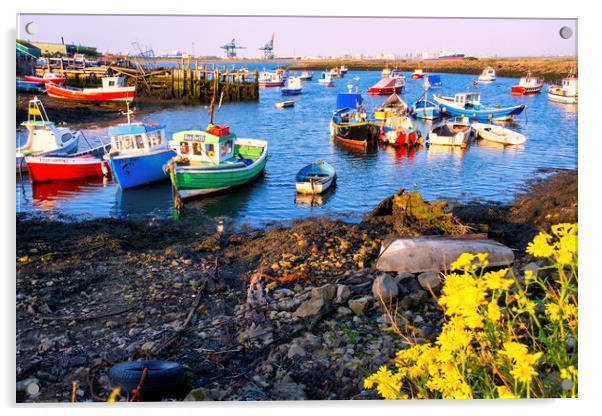 Paddy's Hole at South Gare Acrylic by Tim Hill