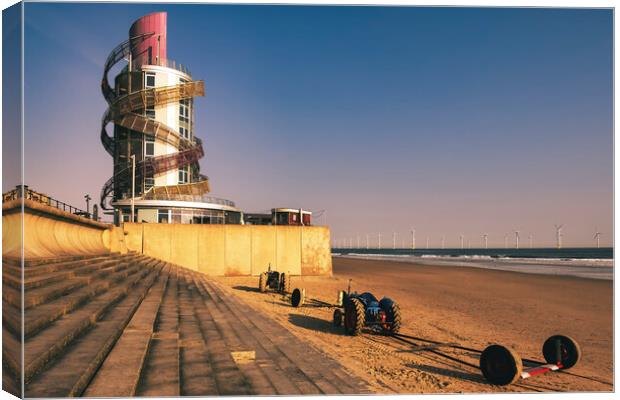 Redcar Vertical Pier Yorkshire Canvas Print by Tim Hill