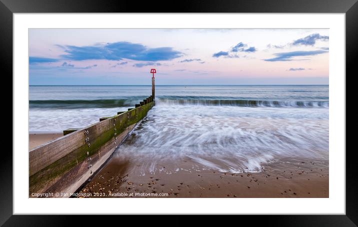 Bournemouth beach at Sunset Framed Mounted Print by Ian Middleton