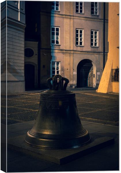 Wishing Bell In Old Town of Warsaw In Poland Canvas Print by Artur Bogacki