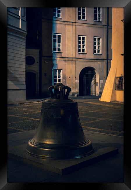 Wishing Bell In Old Town of Warsaw In Poland Framed Print by Artur Bogacki