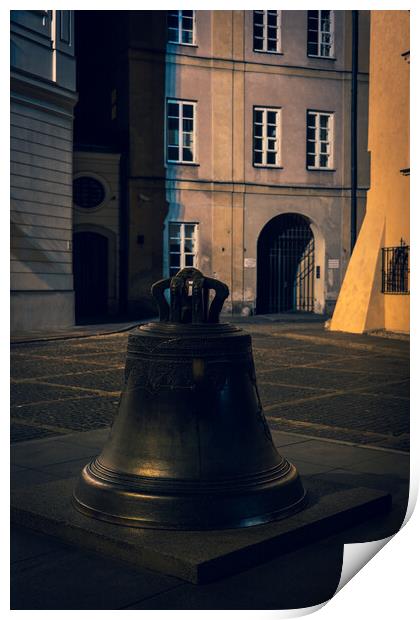 Wishing Bell In Old Town of Warsaw In Poland Print by Artur Bogacki