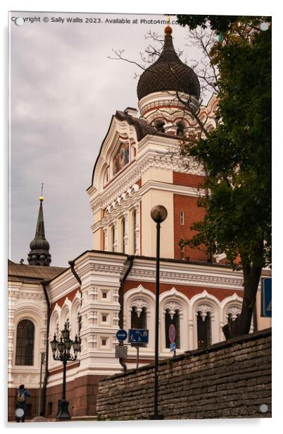 Aleksander Nevski Cathedral, Tallinn Acrylic by Sally Wallis